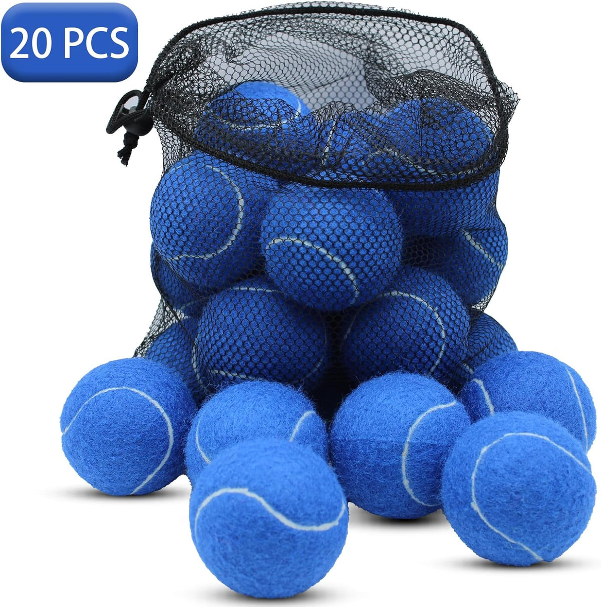 SHYUJAJIE Tennis Balls - 20 Pack High Elasticity Training Balls for Beginners & Pets