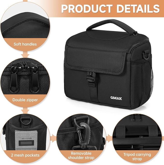 GMAK Waterproof Camera Bag for Photographers, Anti-shock Camera Shoulder Bags