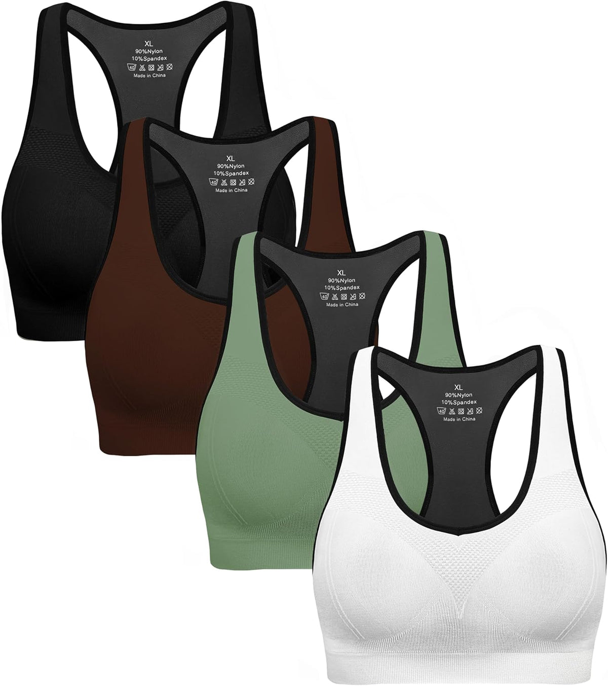 Skiennix Racerback Sports Bras for Women - High Impact Athletic Tank Tops for Yoga & Workouts