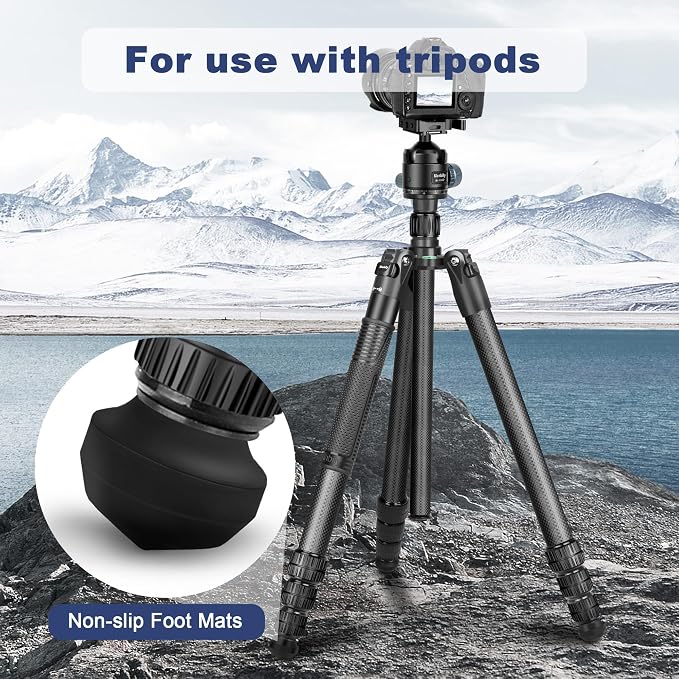 Manbily Universal Tripod Rubber Foot Spike, Anti-Slip 3/8" Rubber Feet