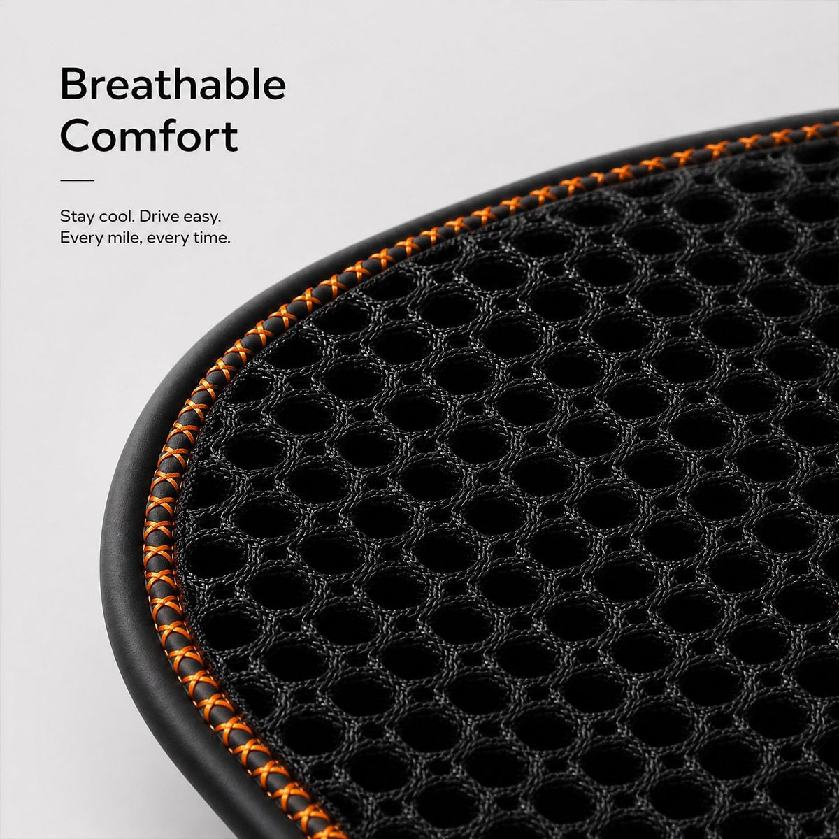 Cool and Breathable 3D air MESH car seat Cushion for Summer, Universal Ventilated Comfortable seat pad, Suitable for sedans, Vans, Pickup Trucks, and SUVs (Black seat cushion-1PCS)