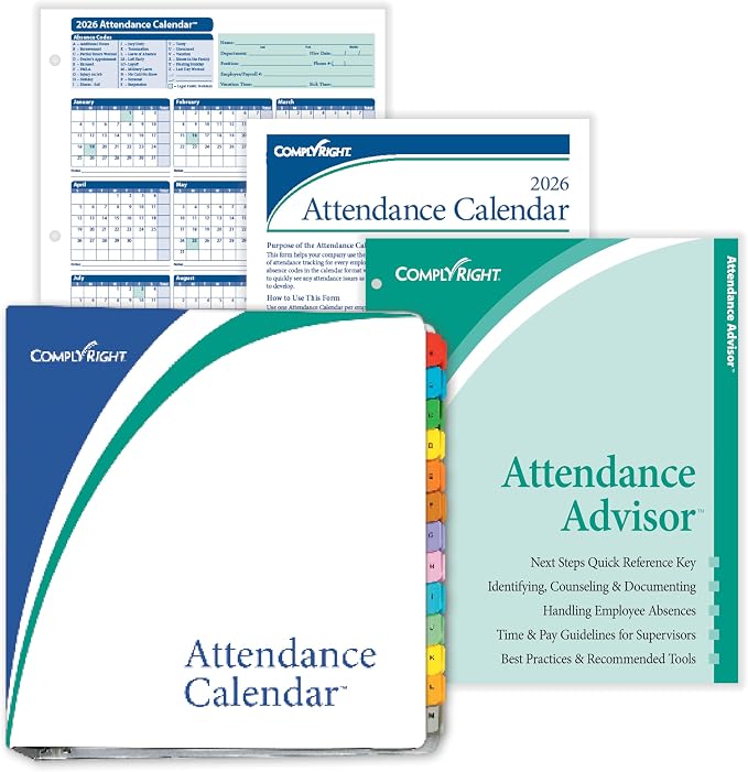 ComplyRight 2026 Attendance Calendar Kit