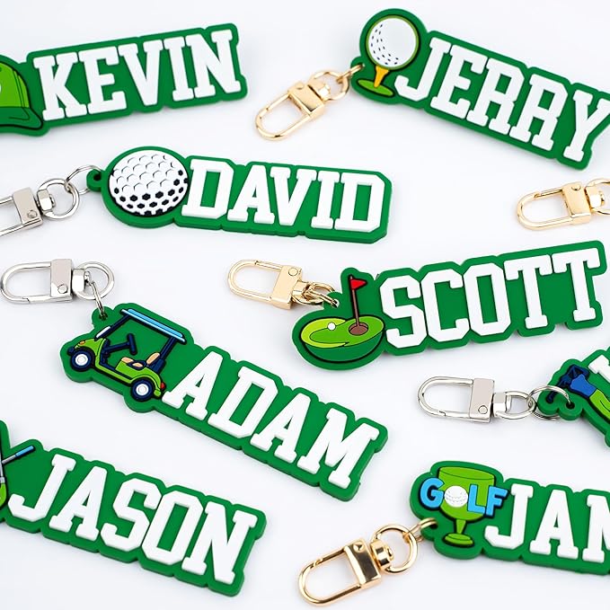 Personalized Sports Golf Keychain – Custom Name Tag, Bag Tag, Luggage Tag – Gift for Kids, Coaches, Teams
