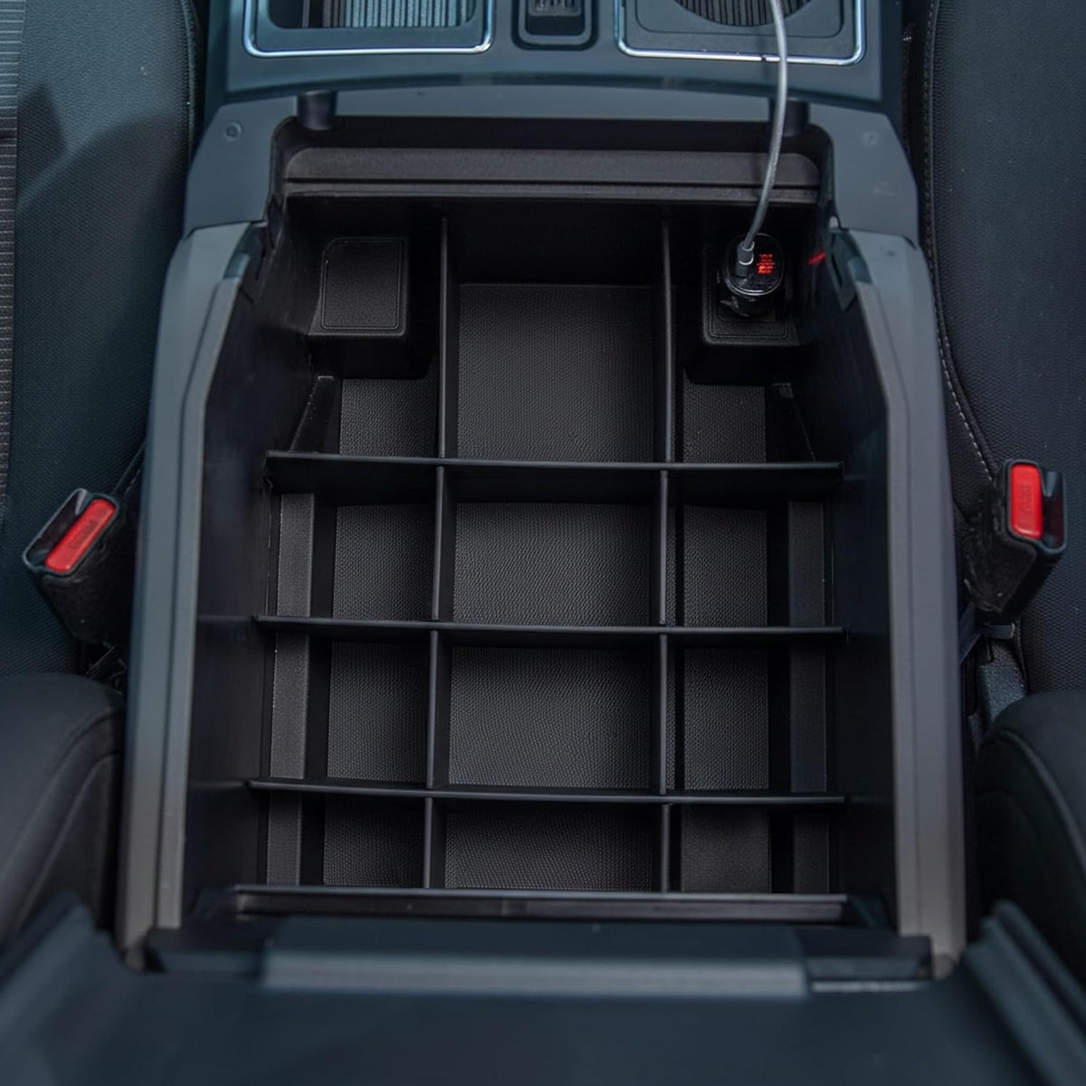 Vehicle OCD - Center Console Organizer for Ford F150 (2015-2020) (Full Console w/Bucket Seats ONLY) - Made in USA - SLX107