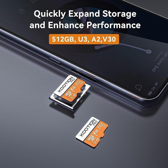 KOOTION 512GB Micro SD Card Up to 170MB/s, microSDXC UHS-I Memory Card