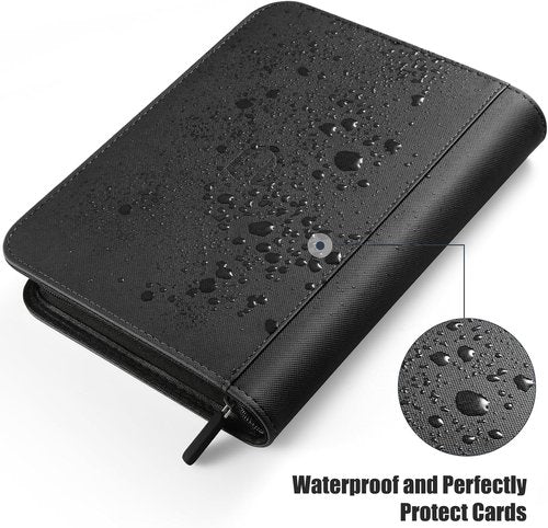 Card Binder - 12 Pocket Zippered Trading Card Holder Book | Premium PU Cover for TCG & Sports Cards
