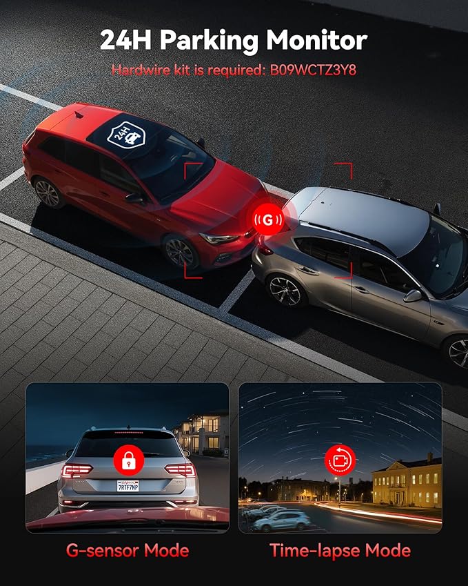 REDTIGER 4K Dash Cam Front Rear, STARVIS 2 Sensor, Free Card Included, 5.8GHz