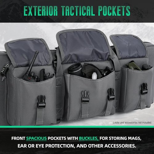 DULCE DOM Double Rifle Case - Soft Gun Bag for Rifles & Pistols | Tactical Storage & Transport, 32-52 Inch