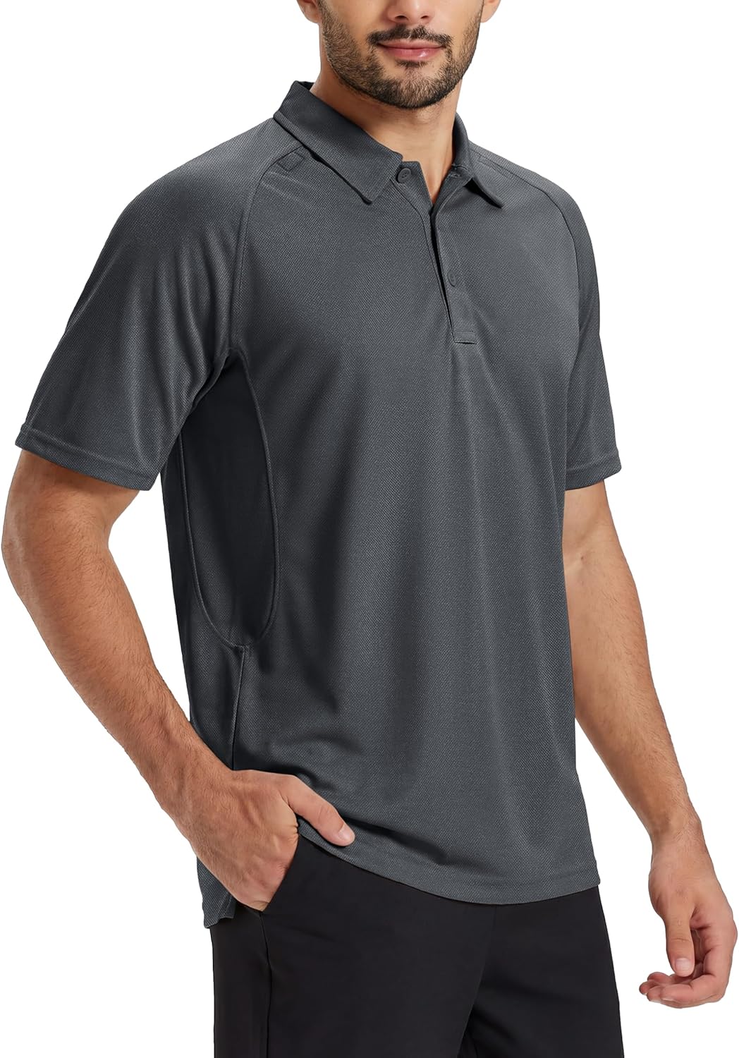 TACVASEN Men's Polo Shirt - Short Sleeve Dry Fit Collared Golf Shirt | UPF 50+ Performance Wear