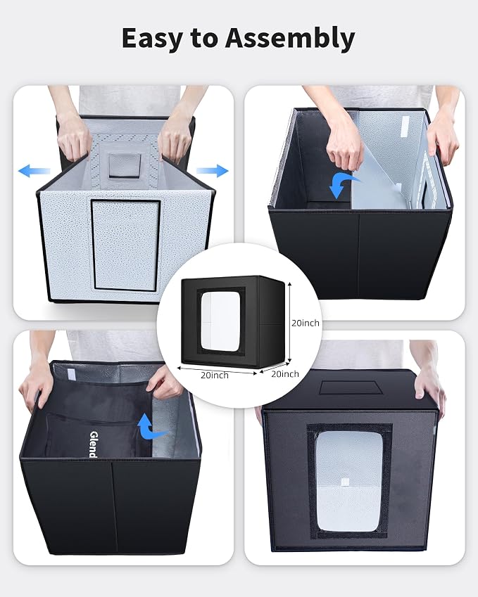 Glendan Light Box Photography: 20x20 inch Photo Studio Light Box