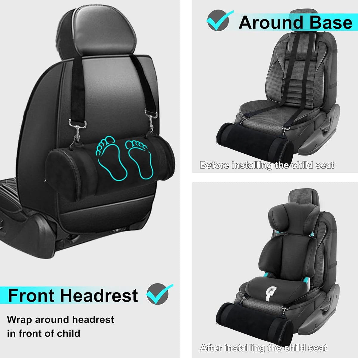 Car Seat Foot Rest for Kids, Toddler Booster Seat Leg Rest Support