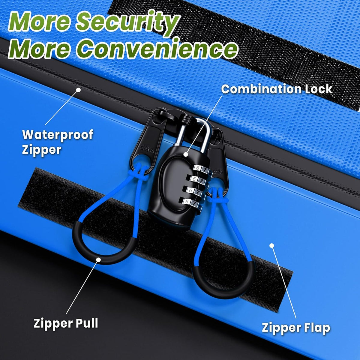 APTY Car Rooftop Cargo Carrier Bag, 16 Cubic Feet Soft Roof Top Luggage Bag for All Vechicles with/Without Racks - with Waterproof Zip, Anti-Slip Mat, Door Hooks, Luggage Lock, Storage Bag