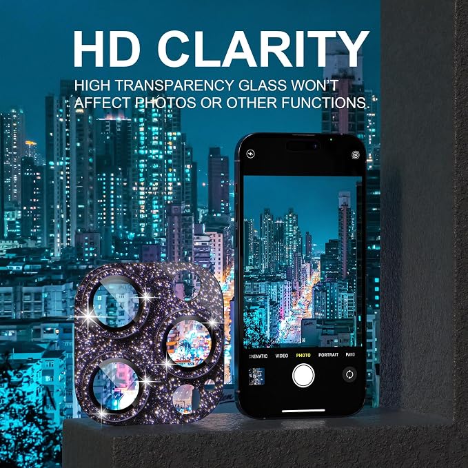 Choiche for iPhone 14 Pro/iPhone 14 Pro Max Camera Lens Protector, Bling Camera
