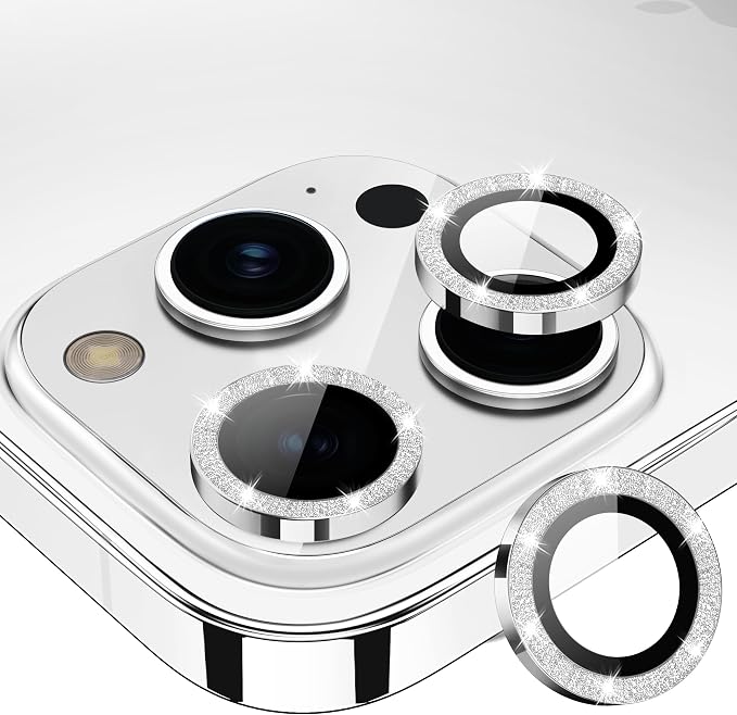 for iPhone 15 Pro/iPhone 15 Pro Max Camera Lens Protector Bling Individual