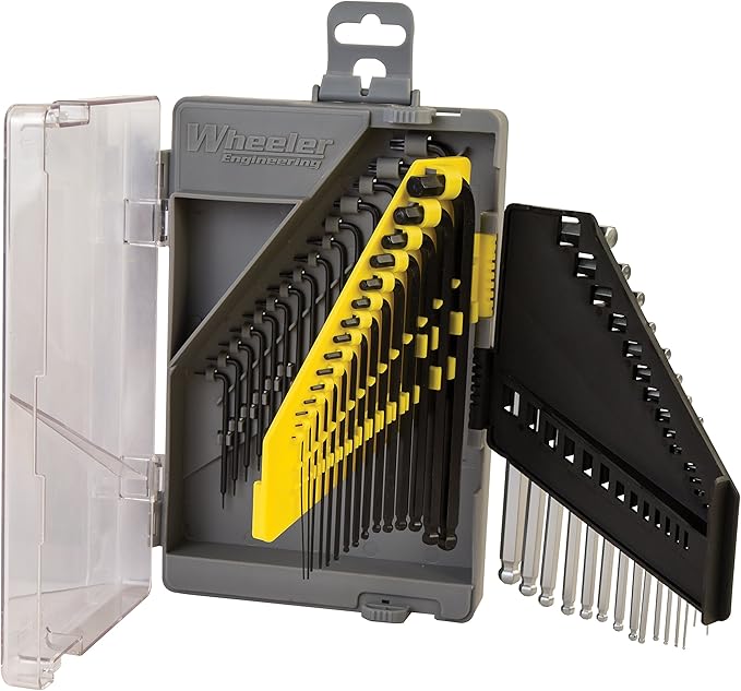Wheeler Engineering 45-Piece SAE/Metric Hex and Torx Key Set with Storage Case for Gunsmithing and Firearm Maintenance