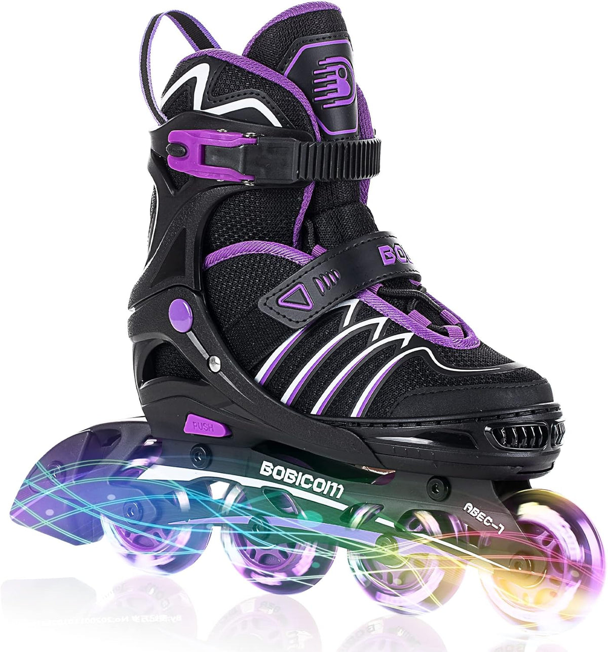 Skiennix Adjustable Inline Skates - Full Light-Up Wheels for Kids & Adults | Outdoor Fun for All Ages