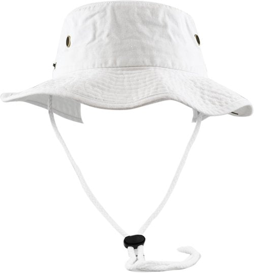 Hat Depot Cotton Safari Hat - Stone-Washed, Foldable, Double-Sided Wide Brim | Perfect for Sun Protection