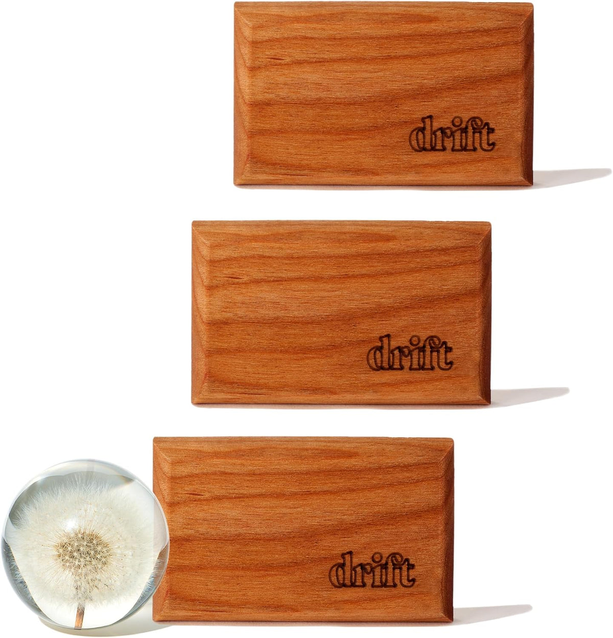 Drift Car Air Freshener - The Original Wood Air Freshener - Car Odor Eliminator - Long Lasting Scent - Metal Clip - Essential Oils - Clean Ingredients - Open Air Scent 3 Pack Refill - NO CLIP INCLUDED