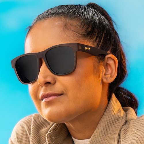 Goodr Just Knock It On! Polarized Sunglasses - Large Dark Brown Frames with Copper Lenses | UV400 Protection