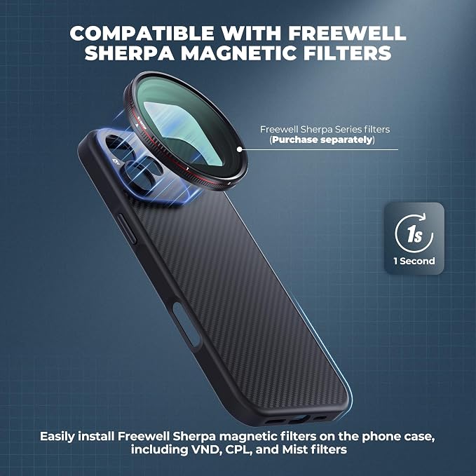 FREEWELL Pro Filmmaker Case for iPhone 16-17mm Lens & Magnetic Filter Mount