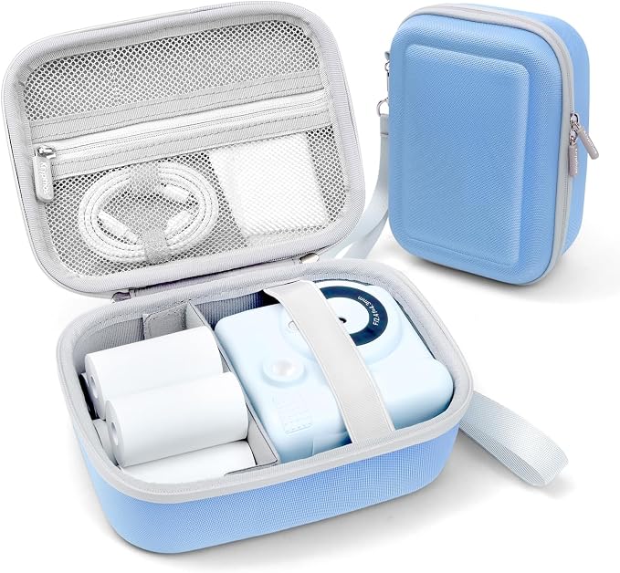 Kids Instant Print Camera Case, Shockproof Storage Bag Compatible