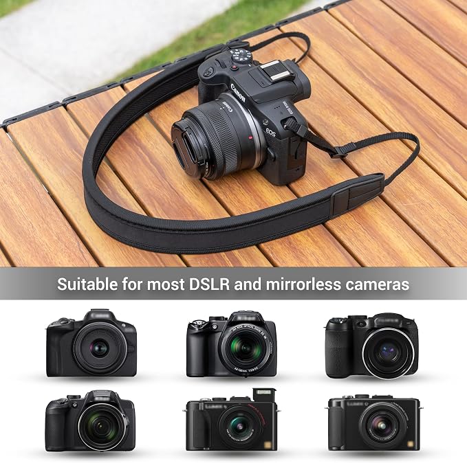 JJC Neck Strap for Canon EOS R50V R50 R100 M50 Mark II Nikon Sony Fujifilm