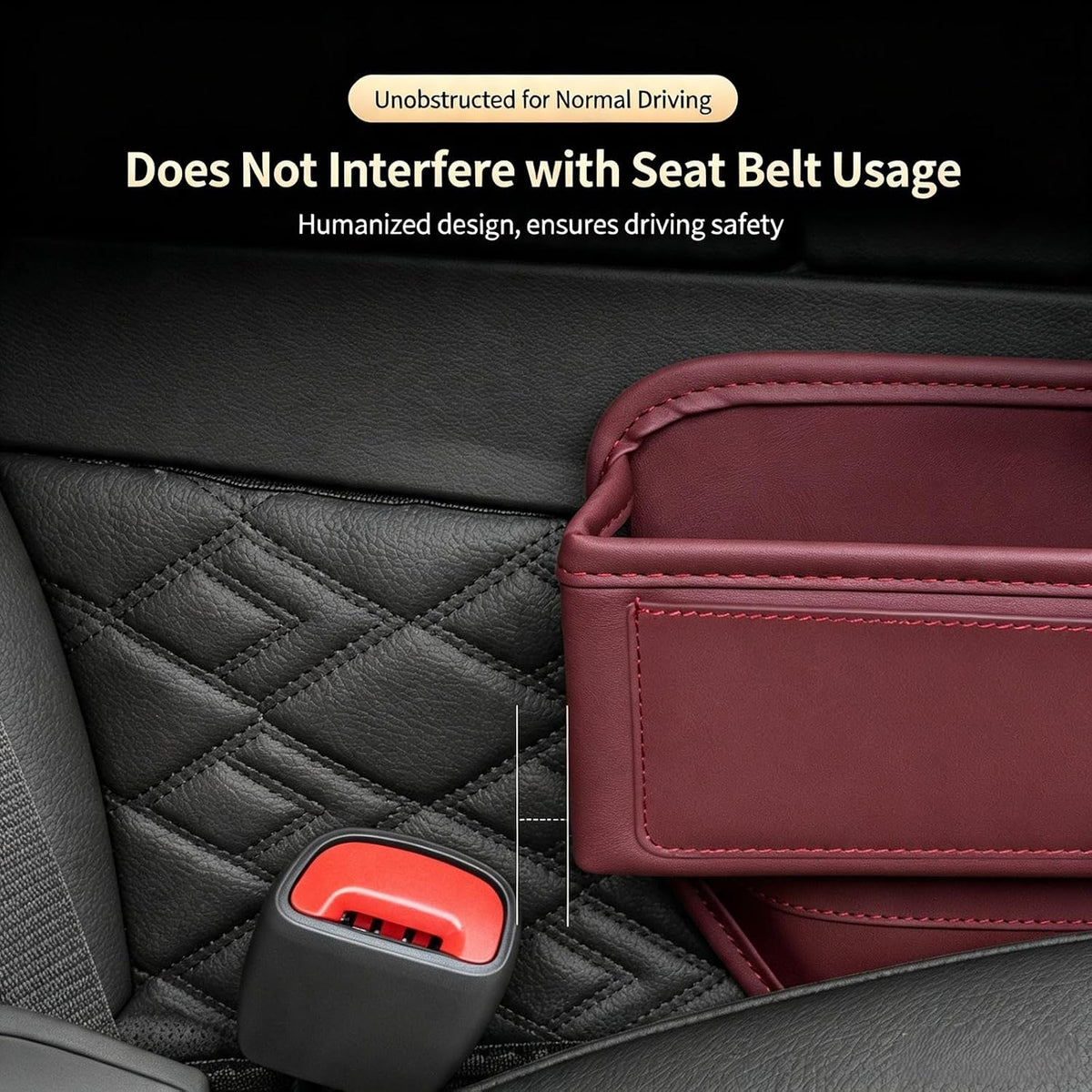Car seat Gap Filler Organizer, Anti-Drop Car Seat Gap Filler Organizer (2 Beige (Driver+Passenger))