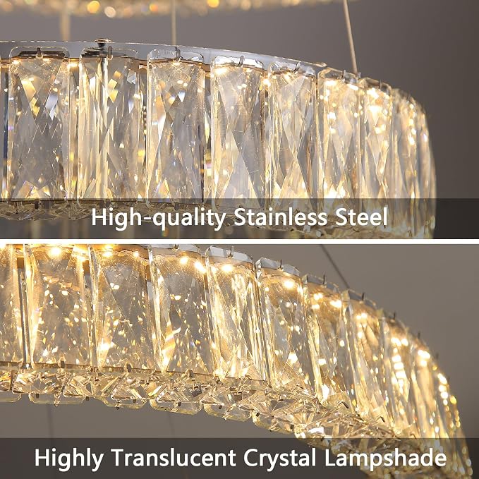HAIXIANG 5-Rings Modern Chandelier