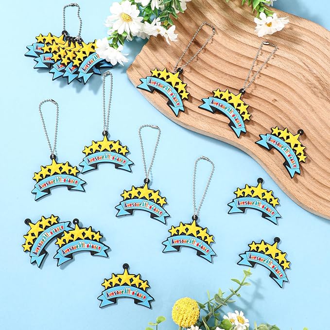 200 Pcs Awesome Attendance Silicone Tags