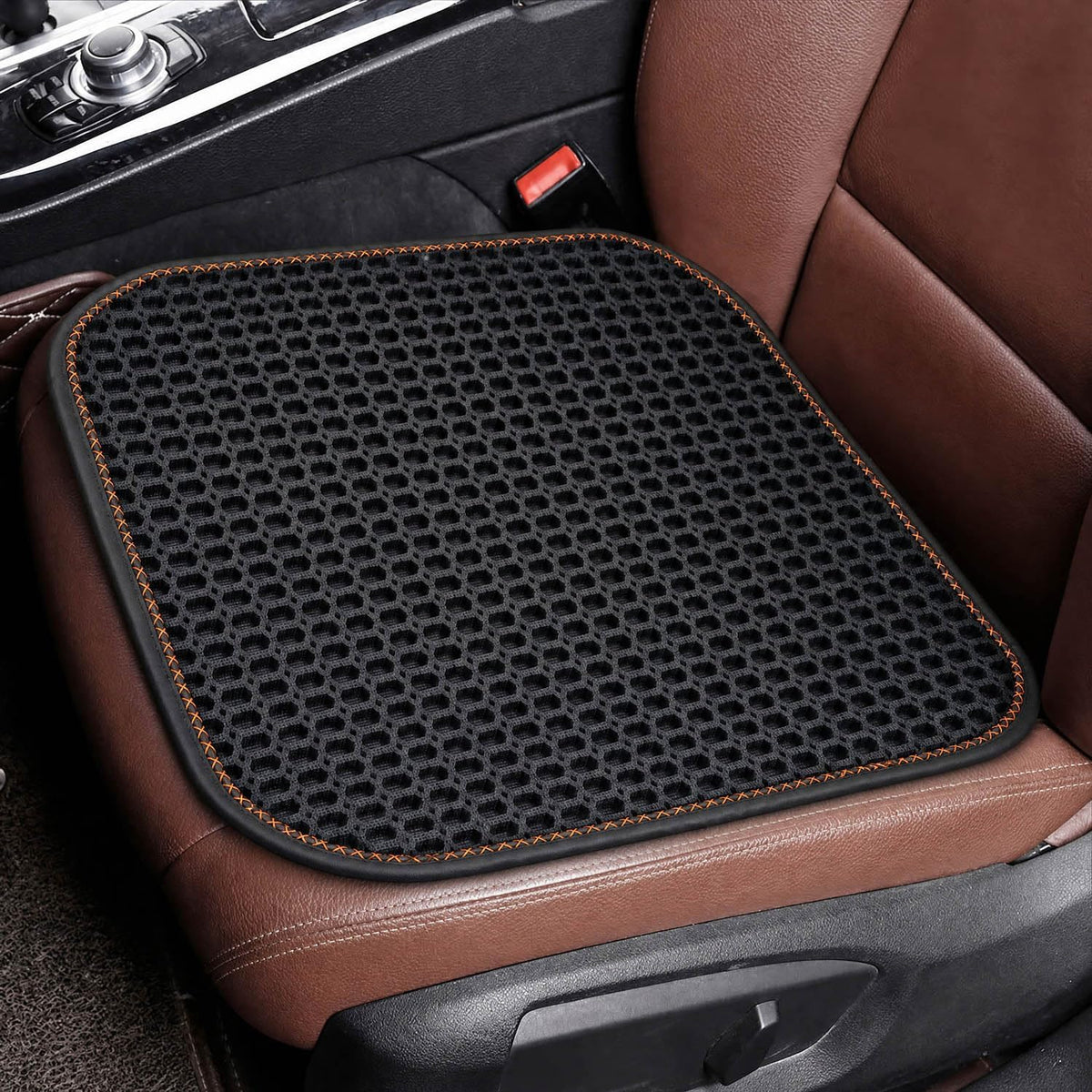 New Summer Cooling Ventilated Big Air Mesh Seat Cushion Pad for Car,Universal Breathable Vented Seat Cover Fits Car SUV Truck Van Pickup for Driving Seat(Black-SeatCushion-1Pcs)