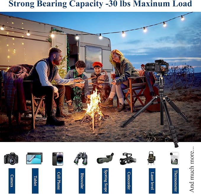 77" Aluminum Camera Tripods & Monopods, Victiv Compact Travel Tripod