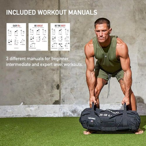 Elite Sports Workout Sandbag - Versatile Core Muscle Training Tool | Unfilled for Custom Weight