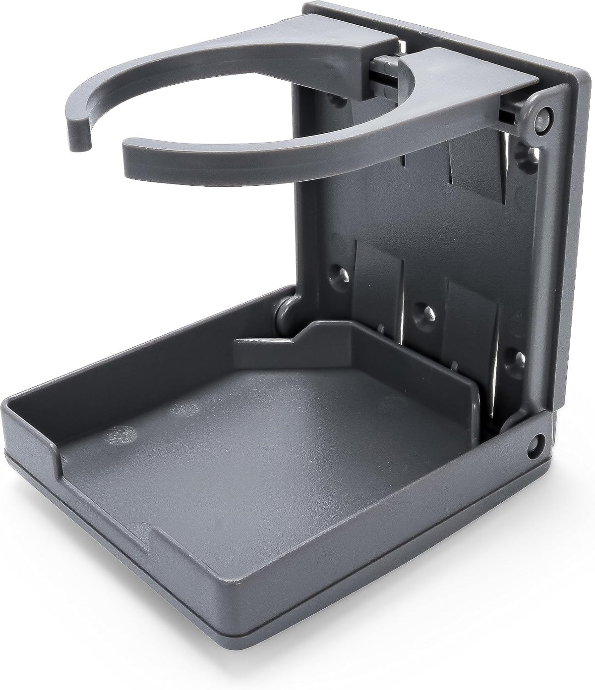 Camco Camper/RV Drink Holder-Features Adjustable Space-Saving Design & Holds Almost Any Size Mug, Cup, Bottle or Can-Extra Cup Holder for Cars, Trucks, RVs, Vans, Boats, and More- 2-Pack, Gray (44047)