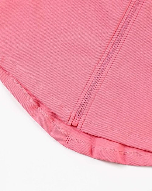 AUROLA Workout Tops - Seamless Slim Fit Zip-Up Yoga Jacket for Women | Short Sleeve Crop Top