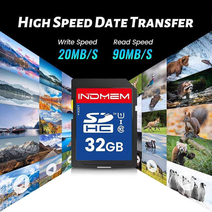 SD Card 32GB, High Speed Full HD Video Recording Secure Digital Cards