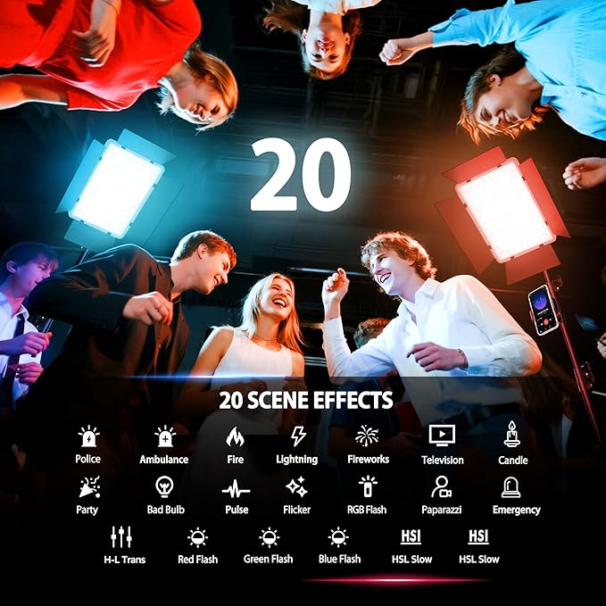 NiceVeedi 2-Pack RGB Photography Lighting