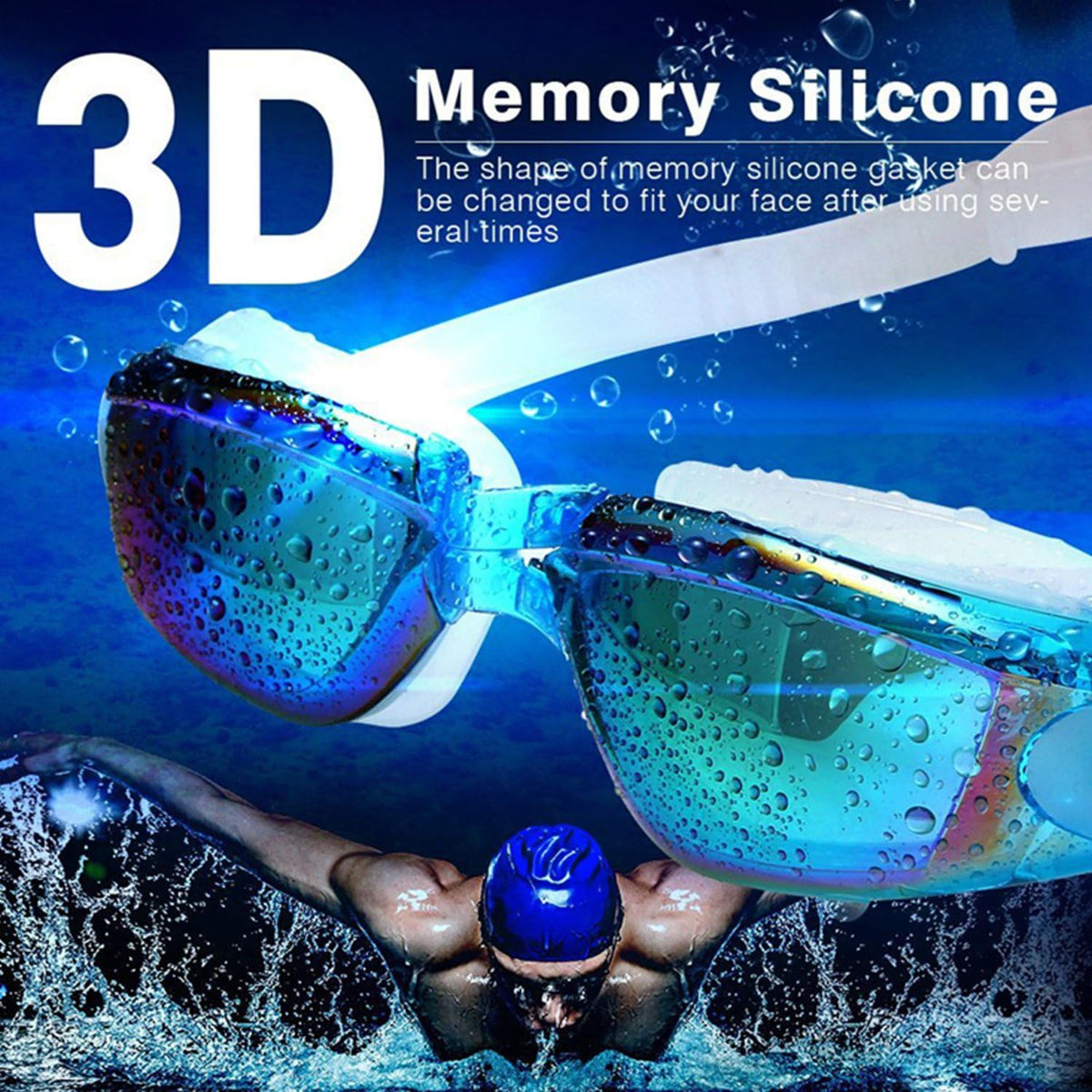 Skiennix Swim Goggles - Professional Anti-Fog, UV Protection, Wide View | Pack of 2 for All Ages