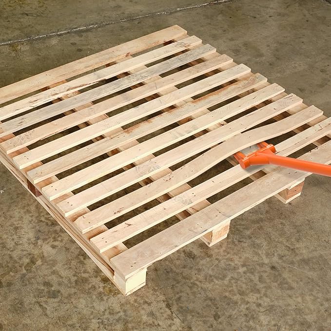 Dolibest 28'' Demo Bar 2-Tine Wrecking Bar, Heavy Duty Pallet Buster with Handle, All-Steel Handle Wrecking Pry Bar, Deck Board Removal Efficient and Effortless for Renovation and Construction