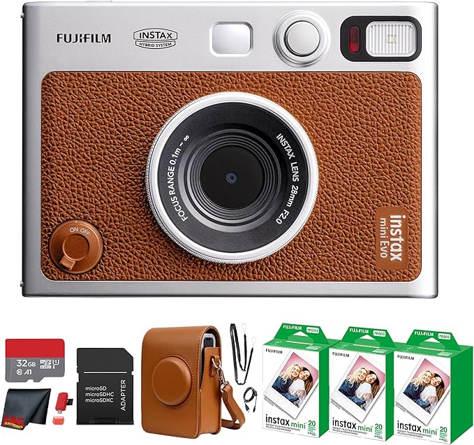 Fujifilm Instax Mini EVO Hybrid Instant Camera Bundle