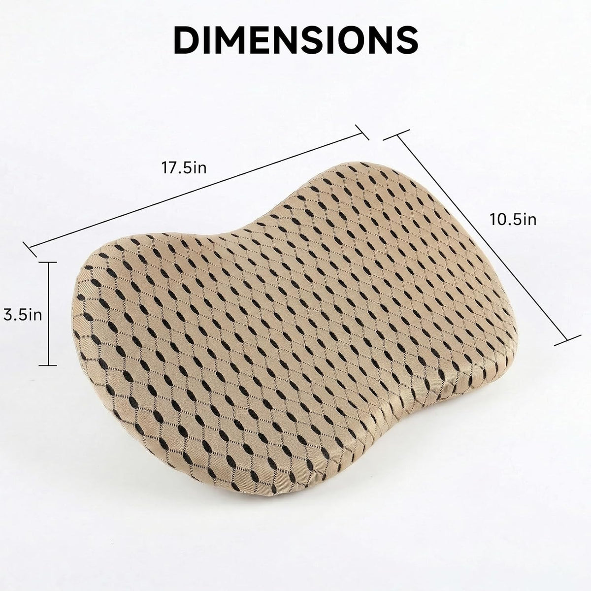 Livtribe Car Seat Cushion - Memory Foam Seat Pad for Sciatica & Lower Back Pain Relief - Driving Cushion with Breathable Mesh Cover - Road Trip Essentials for Drivers (3D Beige)