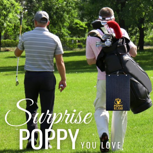CybGene Poppy Golf Towel, Poppy Gifts on Father‘s Day, 15.8 x 23.6 inches Microfiber Golf Towel for Golf Bags