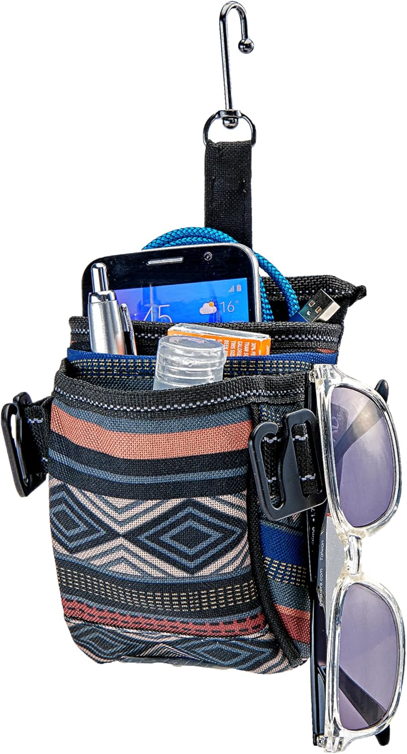 High Road DriverPockets Car Phone Holder Air Vent Pouch and Front Seat Organizer with 3 Pockets, Hanging Hooks and Charging Port