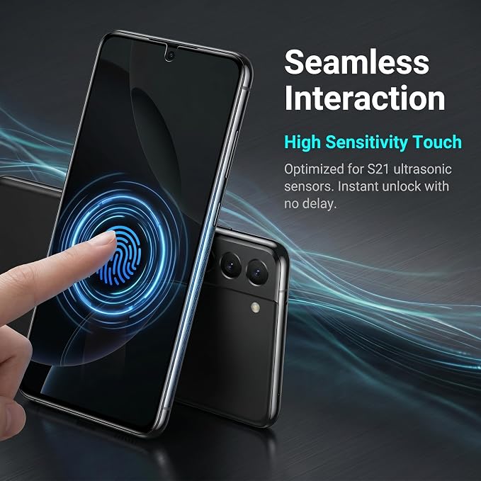 2 Pack Galaxy S22 Plus Privacy Screen Protector, Anti-Scratch, Bubble-Free