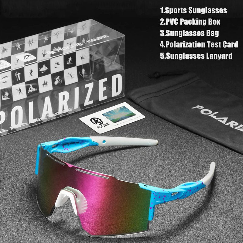 YUNBLL&KO Polarized Sports Sunglasses for Men Women Running Sunglasses Youth Cycling Baseball UV400 Protection