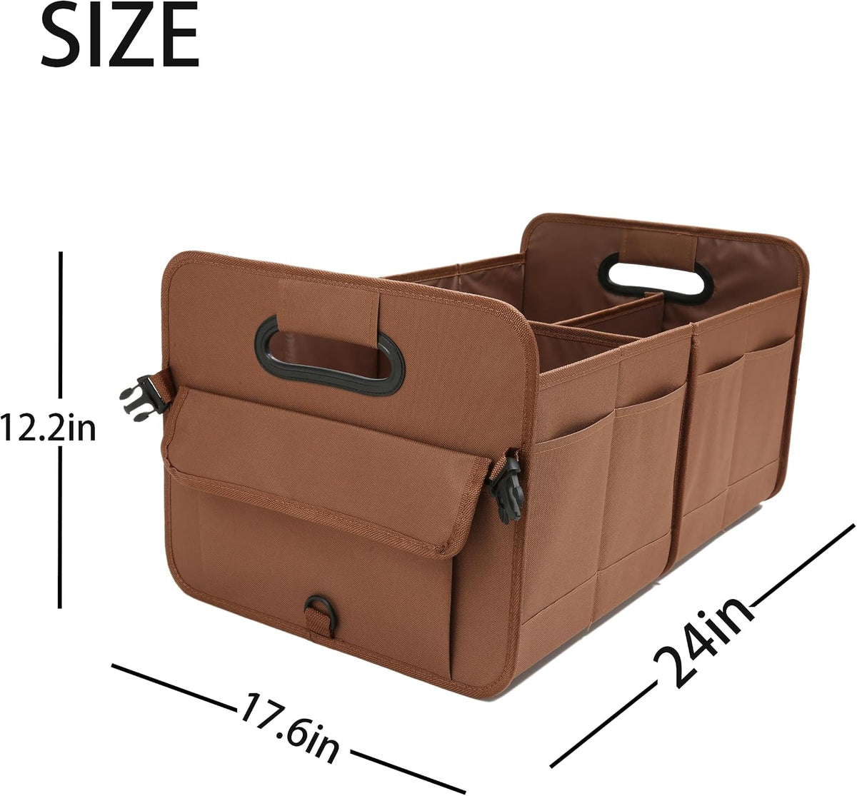 AOKJOY Car Trunk Organizer and Trash Can brown