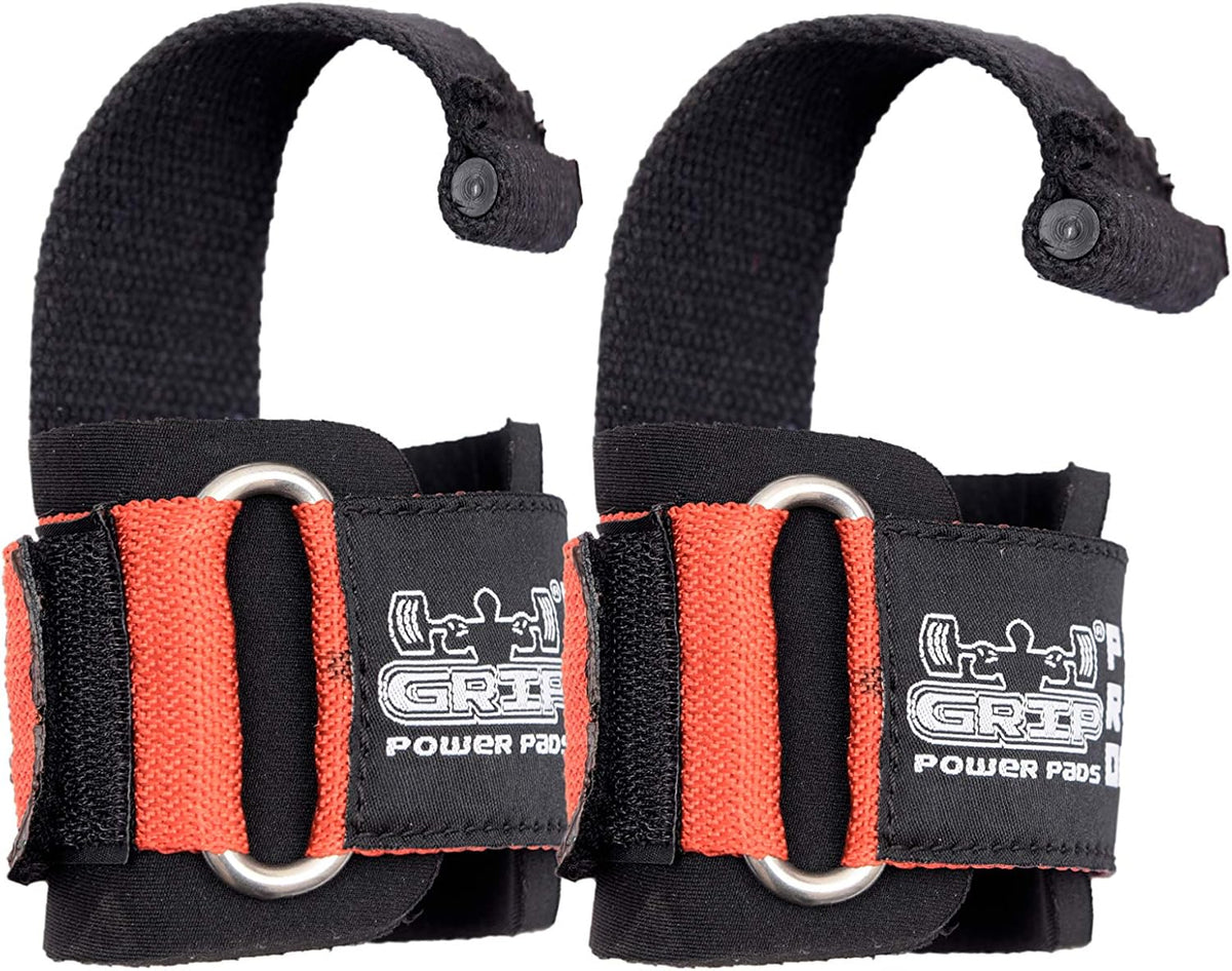 Skiennix Neoprene Padded Wrist Wraps - Gym Lifting Dowel Straps for Weight Training | 2 Pack (Orange)