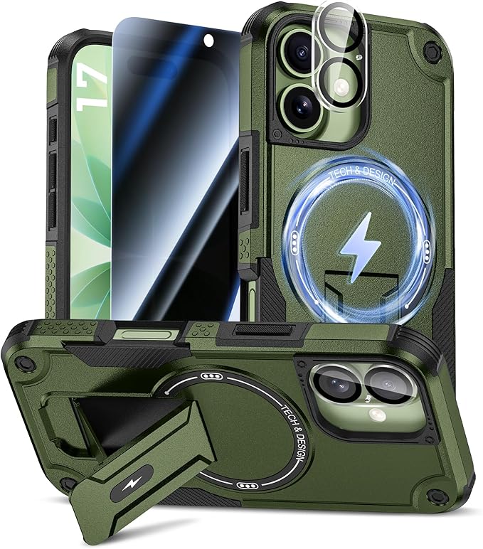 Goton for iPhone 17 Case with Privacy Tempered Glass Screen Protector & Camera