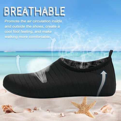 ANLUKE Water Shoes - Quick-Dry Barefoot Aqua Yoga Socks for Men & Women | Ideal for Beach & Surf