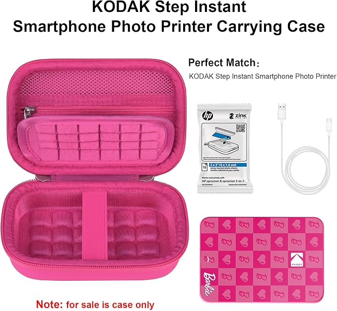 Elonbo Carrying Case for KODAK x Barbie Instant Smartphone Barbie Photo Printer