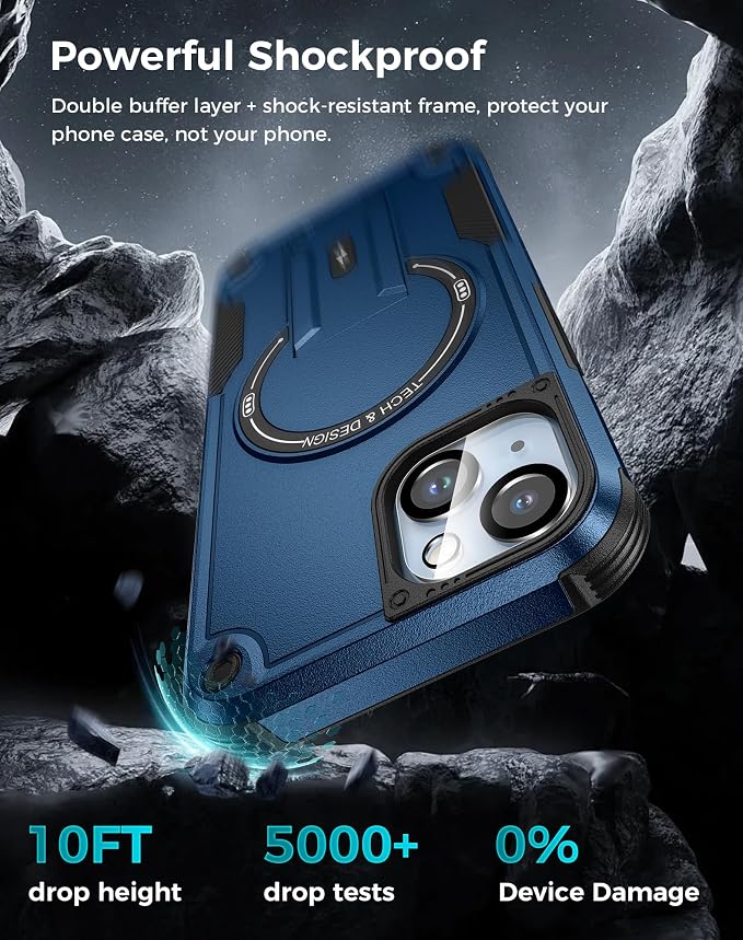 Goton for iPhone 14 Case with Privacy Tempered Glass Screen Protector & Camera